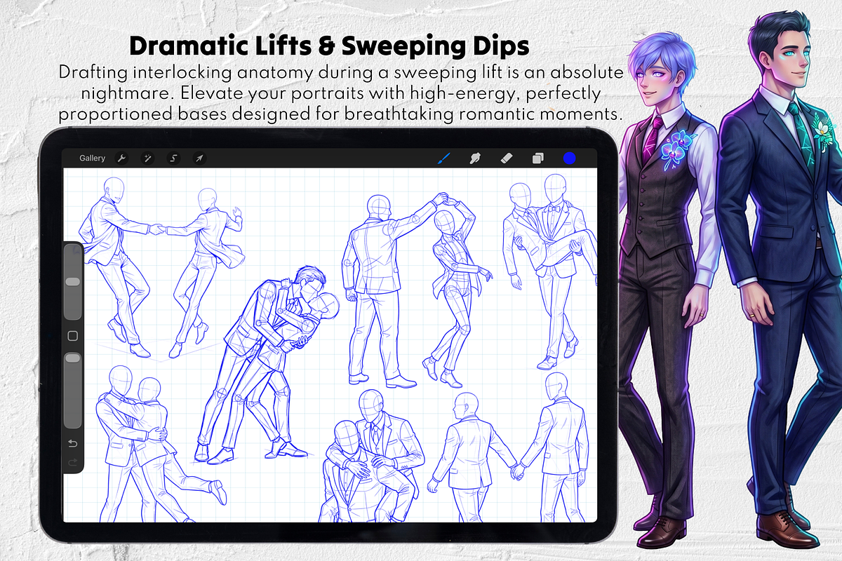 180 Gay Wedding Procreate Stamps, a Brush Add-On by Selentaori Studio (Photo 6 of 12)