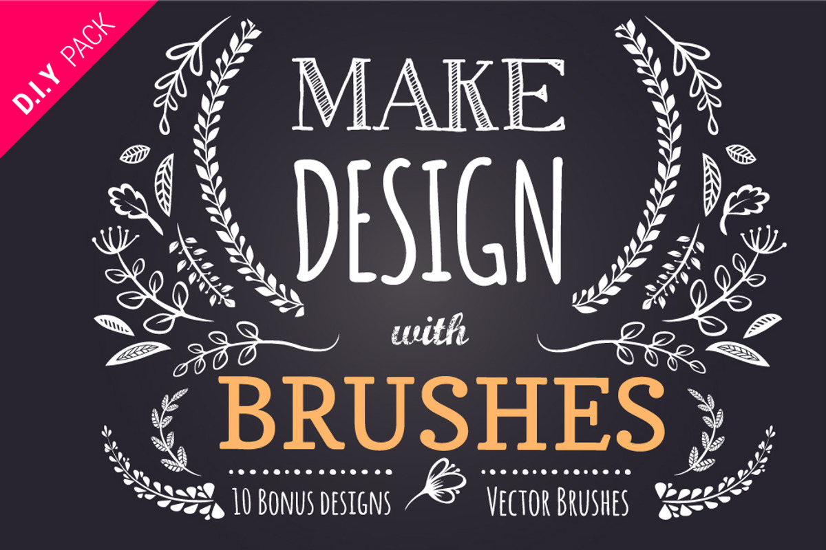 65 DIY Floral brushes + 10 logos