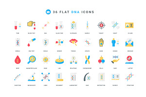 Genetic test laboratory genome icons, an Illustration by Lemberg Vector