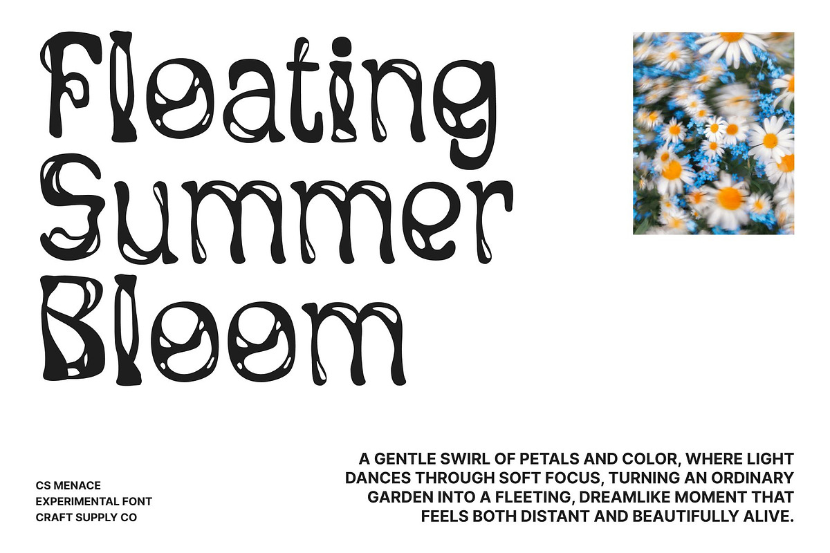 CS Menace – Experimental Font, a Sans Serif Font by Craft Supply Co. (Photo 3 of 8)