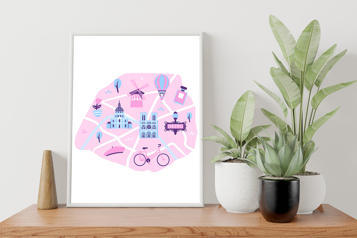 Paris Map Creator, a Decorative Illustration by Great Glebsby (Photo 7 of 7)