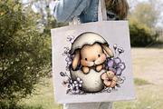 Whimsical Easter Bunny Clipart PNG, a Seasonal Illustration by Canvas Craft (Thumbnail 6 of 7)