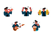 Character Musician Man Vol 2, a Person Illustration by SLAB! Design (Thumbnail 3 of 3)