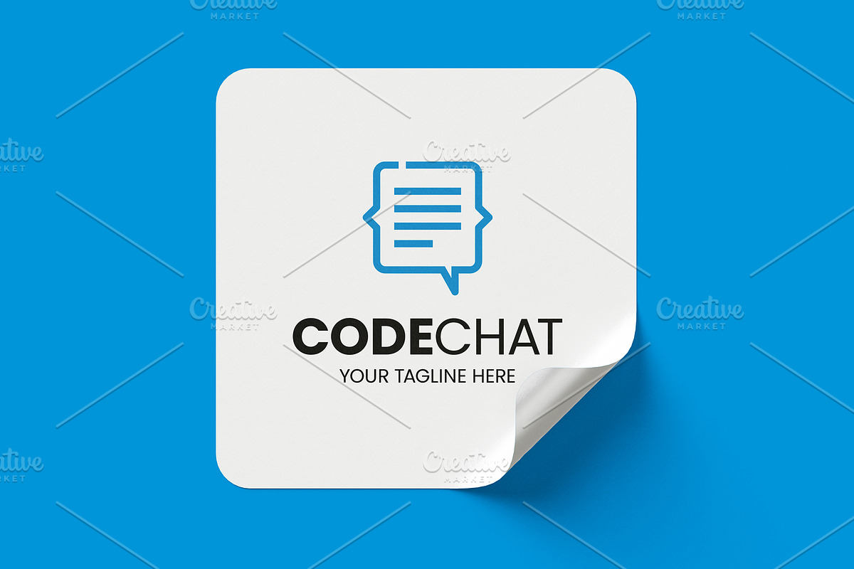 Code Chat Logo, a Branding & Logo Template by Logo Lab (Photo 2 of 4)