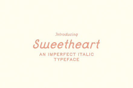 Sweetheart | Handmade Italic Font, a Script Font by Taylor Penton