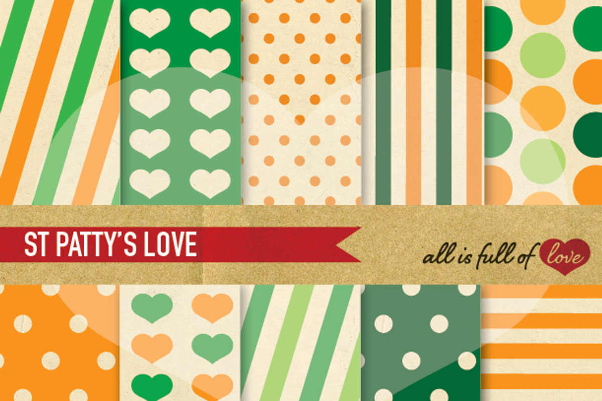 St Patricks Day Retro Patterns