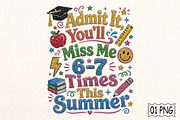Admit It You'll Miss Me PNG, an Education Illustration by Pixels.Craft (Thumbnail 1 of 8)