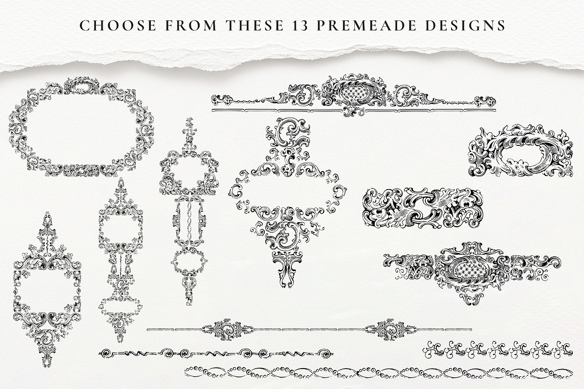 Baroque Border Collection, a Decorative Illustration by AW Studios (Photo 4 of 6)