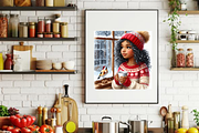 WHIMSICAL WINDOWSILL GIRL CLIPART, a Person Illustration by Daring Digies (Thumbnail 7 of 7)