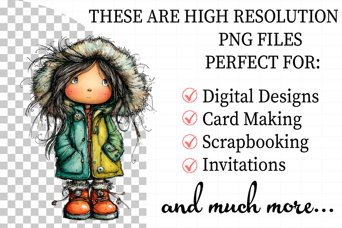 Winter Girl Clipart, an Illustration by Daily.Designs (Photo 2 of 5)