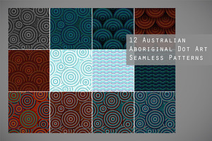 12 Australian Aboriginal art pattern