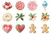 Watercolor Christmas Cookies, an Illustration by Design Market (Thumbnail 2 of 3)
