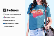 Female t-shirt Mockup-V-2-007, a Shirt Mockup by designvillage (Thumbnail 3 of 6)
