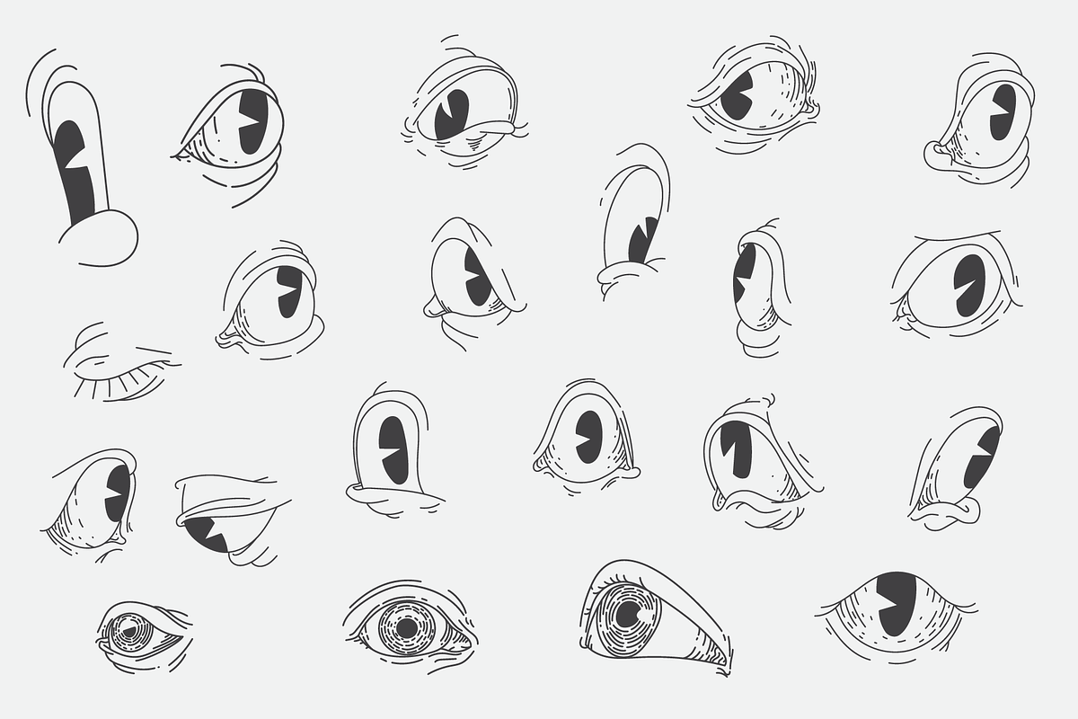 Cartoon Eyeball Set, an Illustration by Inkwell Supply Co (Photo 4 of 12)