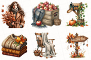 Watercolor Rustic Autumn Clipart, an Illustration by OK Design (Thumbnail 4 of 5)
