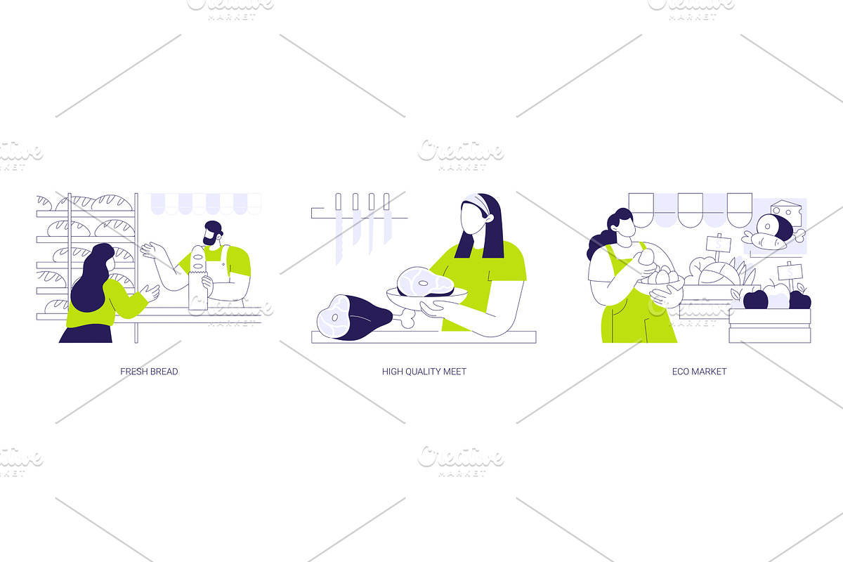 Buying groceries isolated cartoon, a Person Illustration by Visual Generation