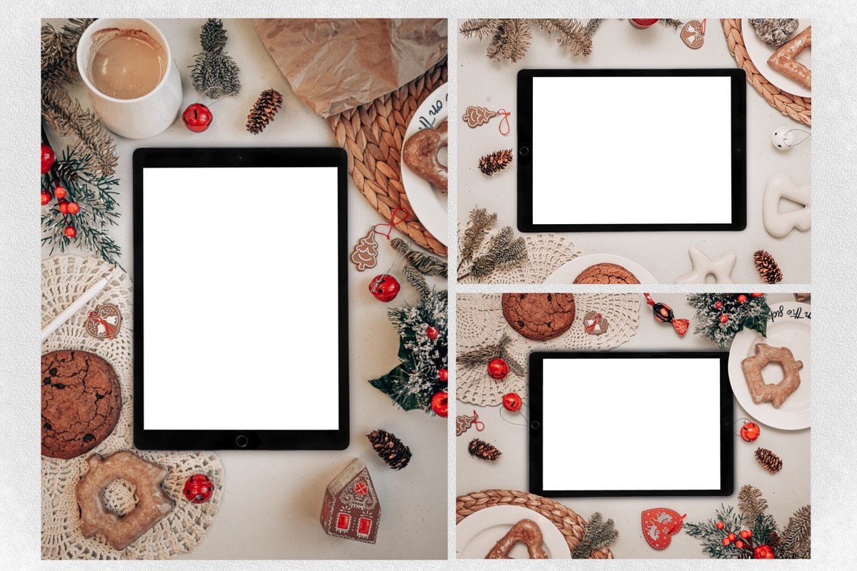 IPad Pro Christmas Photo Mockups, a Print Template by Letter Elfa Studio (Photo 7 of 10)