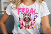 Feral Funny Raccoon PNG, a Work Illustration by Sublimation Artist (Thumbnail 5 of 9)