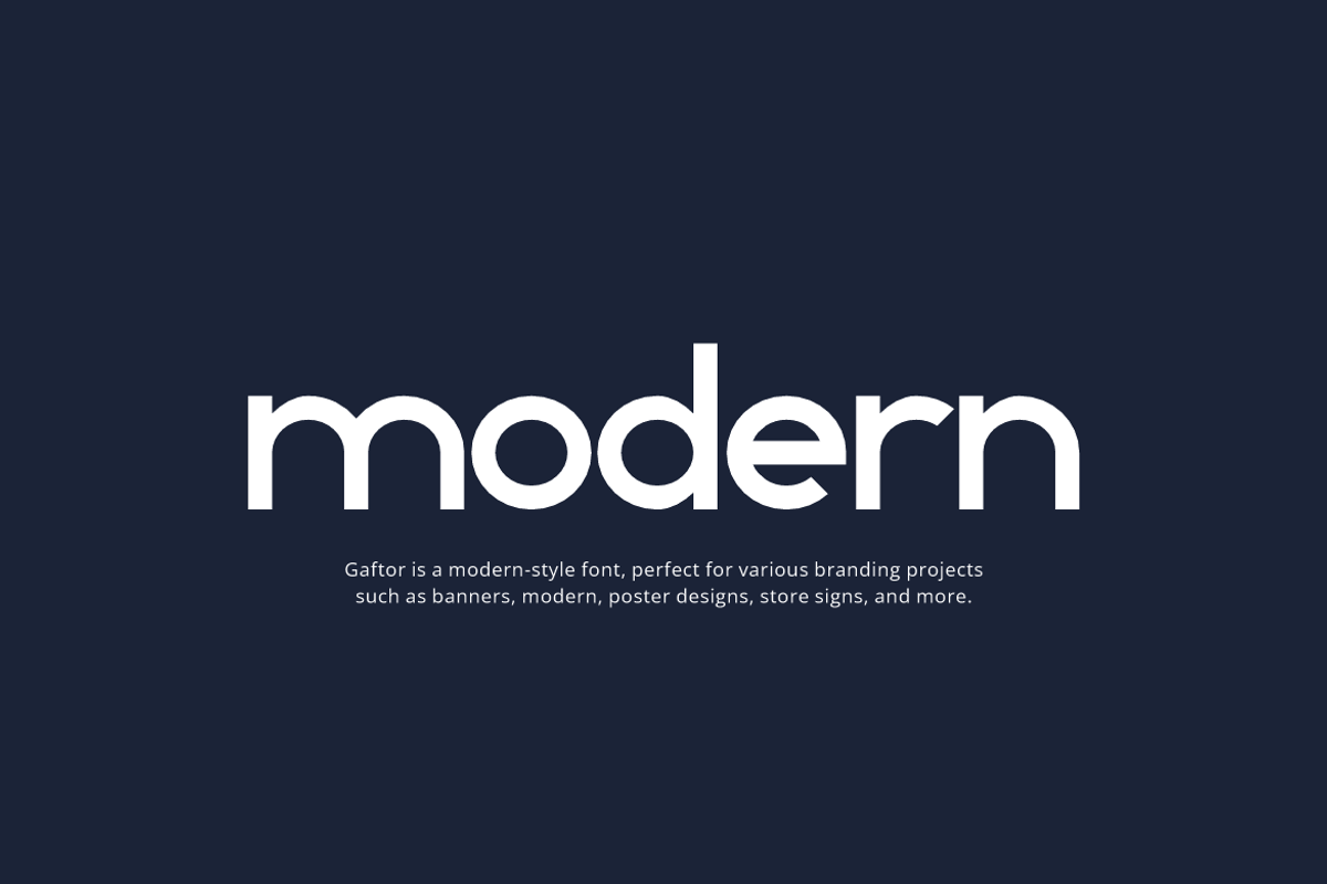 Gaftor - Corporate Logo Font, a Sans Serif Font by Iqsiart Studio (Photo 3 of 8)