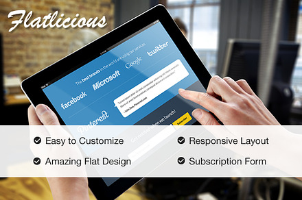 Responsive Flat Design Landing Page