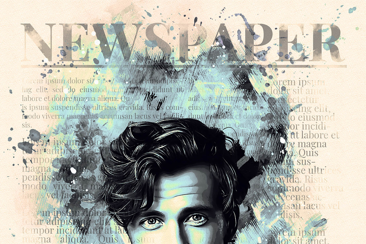 News Paper Mixed Media Art Effect, an Action Add-On by MRI STUDIO (Photo 29 of 43)
