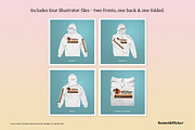Hoodie Mockups for Illustrator, a Hoody Mockup by Komet & Flicker (Thumbnail 4 of 9)
