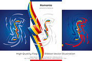 Romania flag ribbon vector, a Templates & Theme by Simbos (Thumbnail 2 of 9)