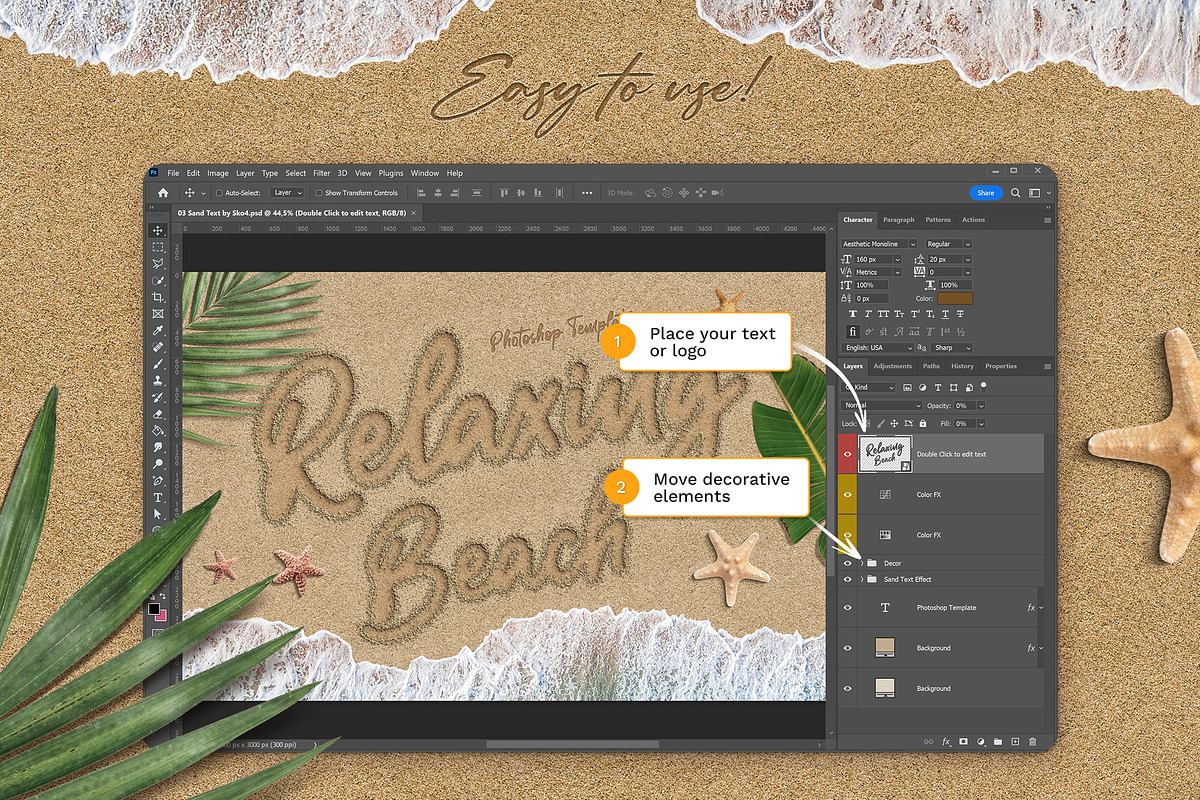 Sand Text Effects, a Layer Style Add-On by Andrew Skoch Design (Photo 5 of 6)