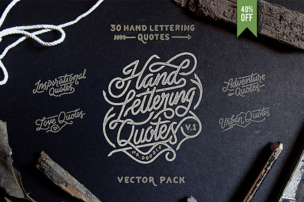 Hand Lettering Quotes v.1 | 40% OFF