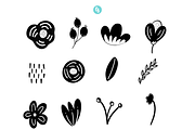 Floral Procreate Stamp Brushes, a Brush Add-On by Cate Shaner (Thumbnail 2 of 4)