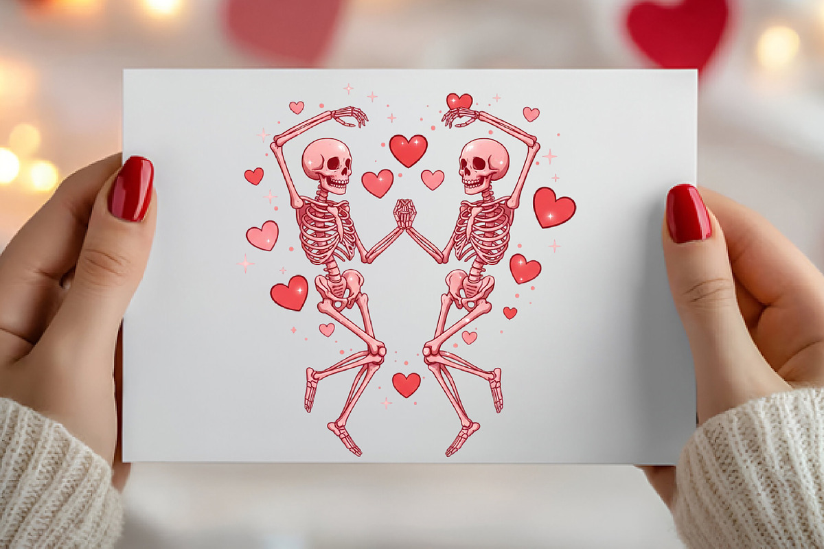 Valentine's Day Png Skeleton Heart, an Illustration by Canvas Craft (Photo 3 of 7)
