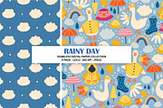 Rainy Day Seamless Digital Paper, a Pattern Graphic by Alanna Messina Design Co (Thumbnail 2 of 9)