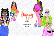 Groovy Girl Clipart | Fashion Woman, a Person Illustration by GlamArtZhanna (Thumbnail 1 of 4)