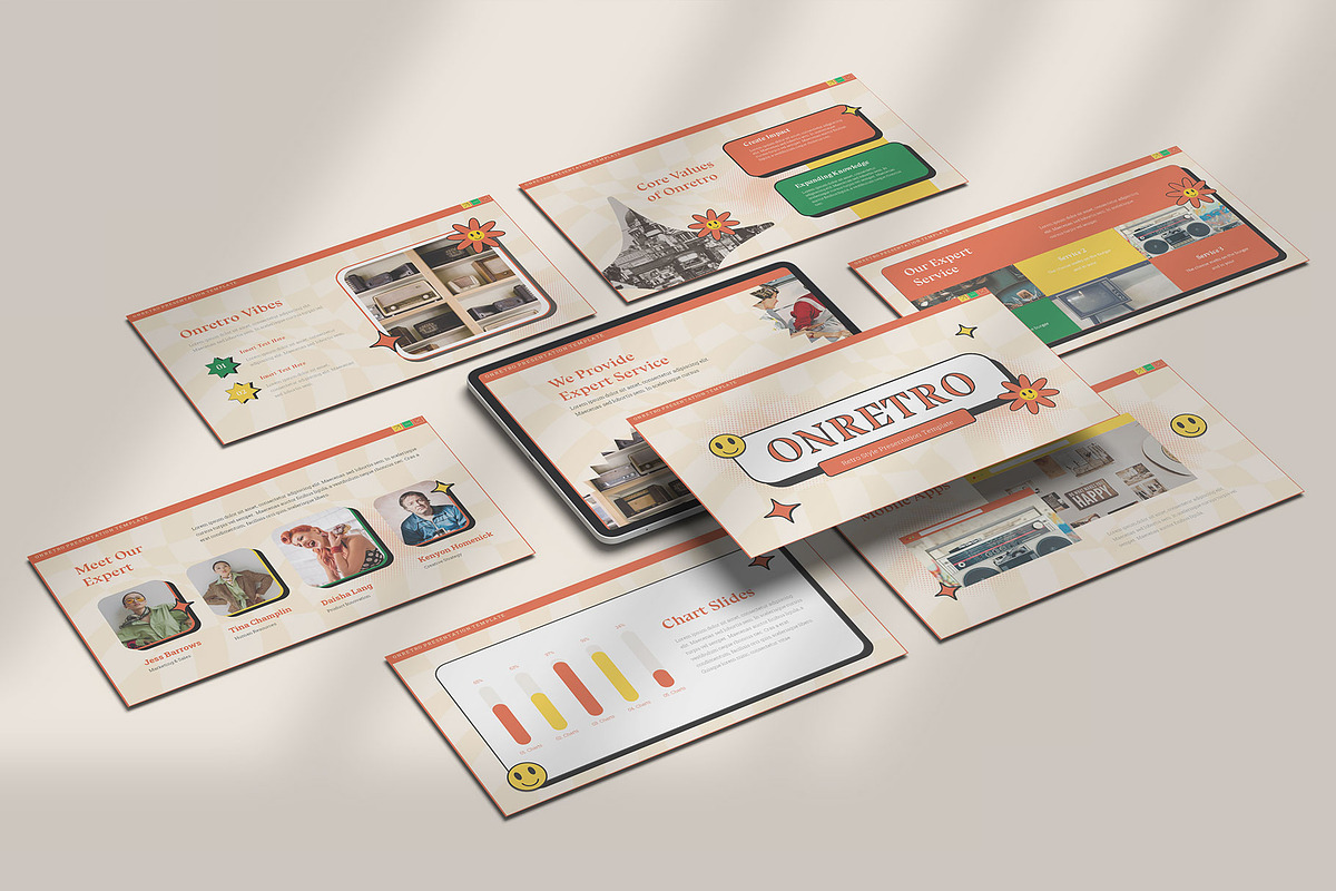Retro and Vintage Style PowerPoint, a Presentation Template by Pixslides (Photo 1 of 5)