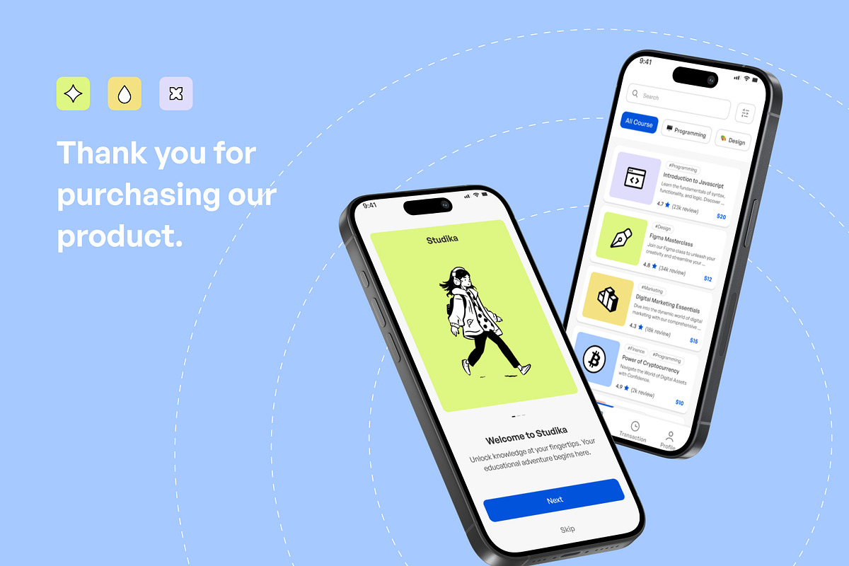 Studika - Education App UI KIT, an UI Kit Template by restiyathena (Photo 6 of 6)