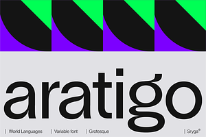 Aratigo Fluid Grotesk Variable Font, a Sans Serif Font by Sryga