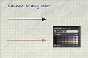 Illustrator Arrow-Shaped Art Brushes, a Brush Add-On by Olya Creative (Thumbnail 6 of 6)