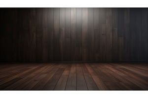smooth dark wood plank ai generated, a Background Photo by pikepicture