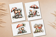 Whimsical Senior Couple Summer PNG, a Seasonal Illustration by Canvas Craft (Thumbnail 9 of 10)