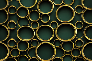 Luxury golden circles background, a Photo by Pavel_design