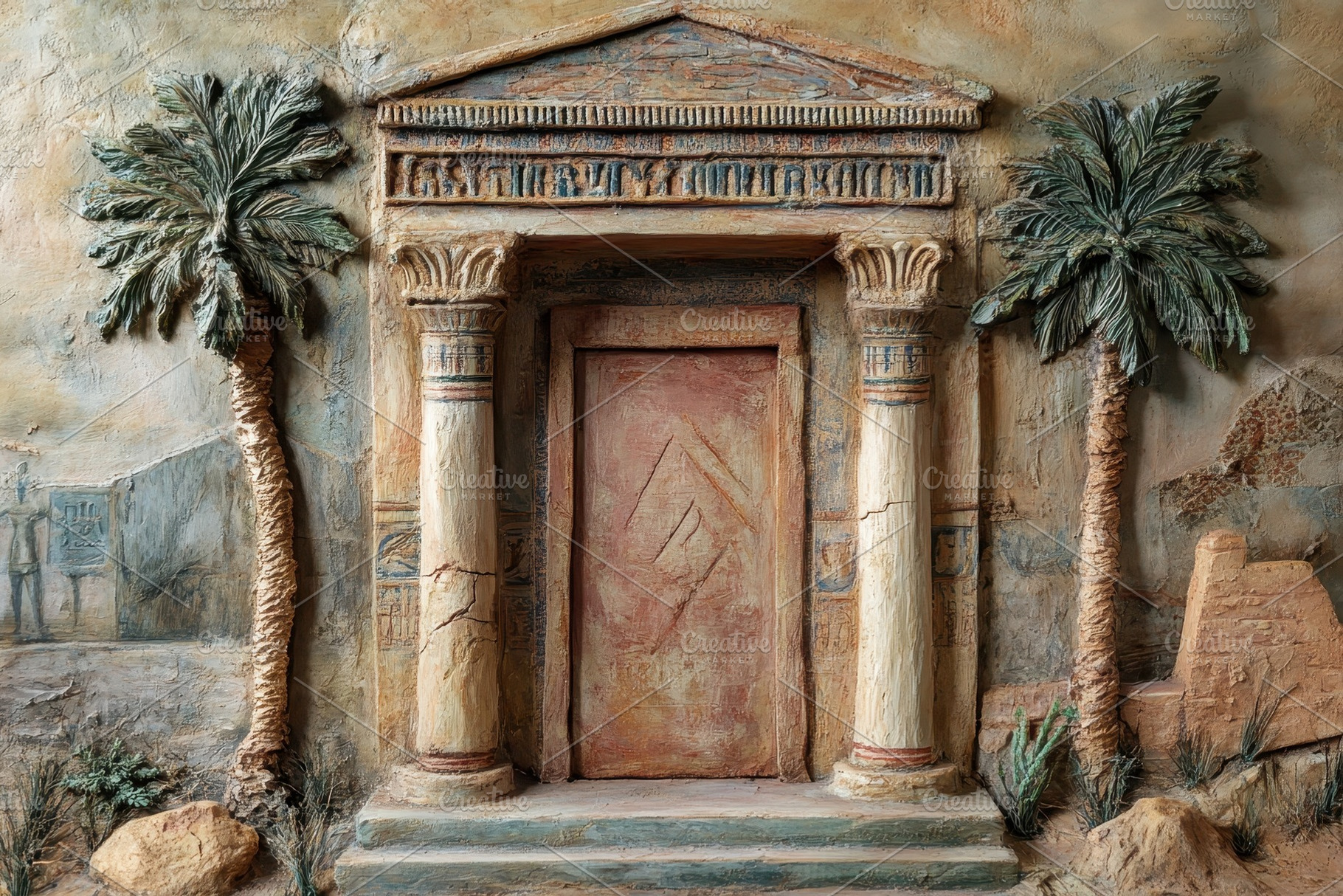 Ancient Hebrew house set in Egypt, a Photo by Pavel_design