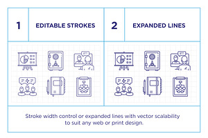 Business Line Icon Set