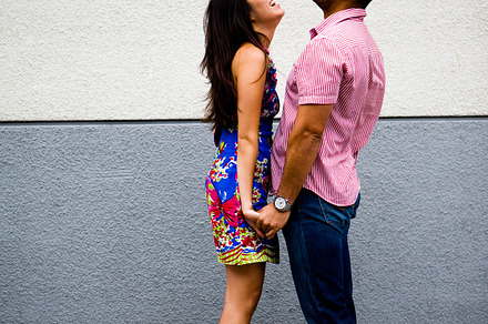 Engagment Couple Laughing