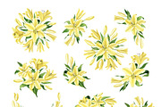 Yellow Lilies Watercolor Set, a Texture Illustration by Natalia Fedorova (Thumbnail 4 of 10)