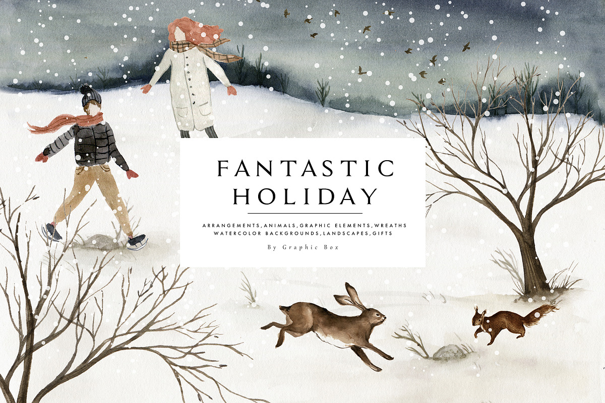 Fantastic Holiday-Winter collection, an Animal Illustration by Graphic Box (Photo 1 of 13)