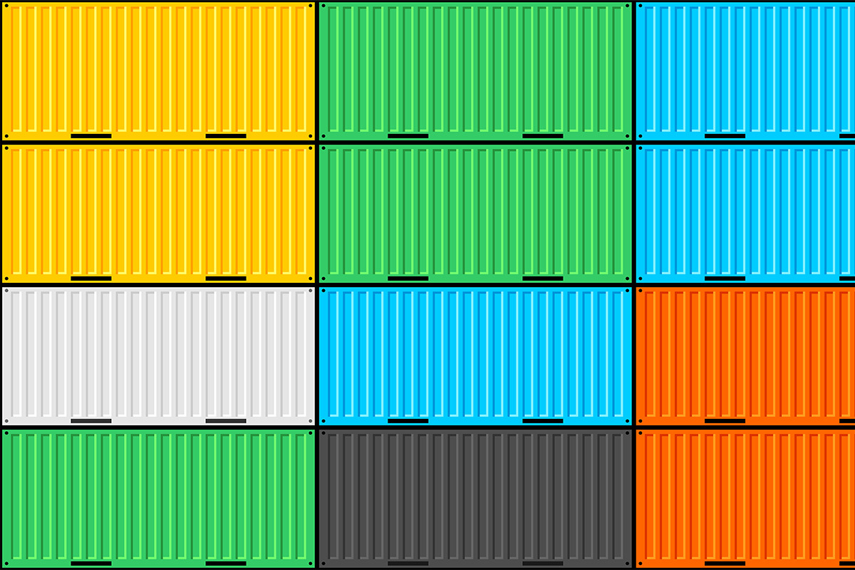Cargo container + pattern, a Graphic by Volyk (Photo 3 of 6)