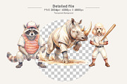 Vintage Animal Baseball PNGs, an Illustration by Artnoy (Thumbnail 3 of 8)