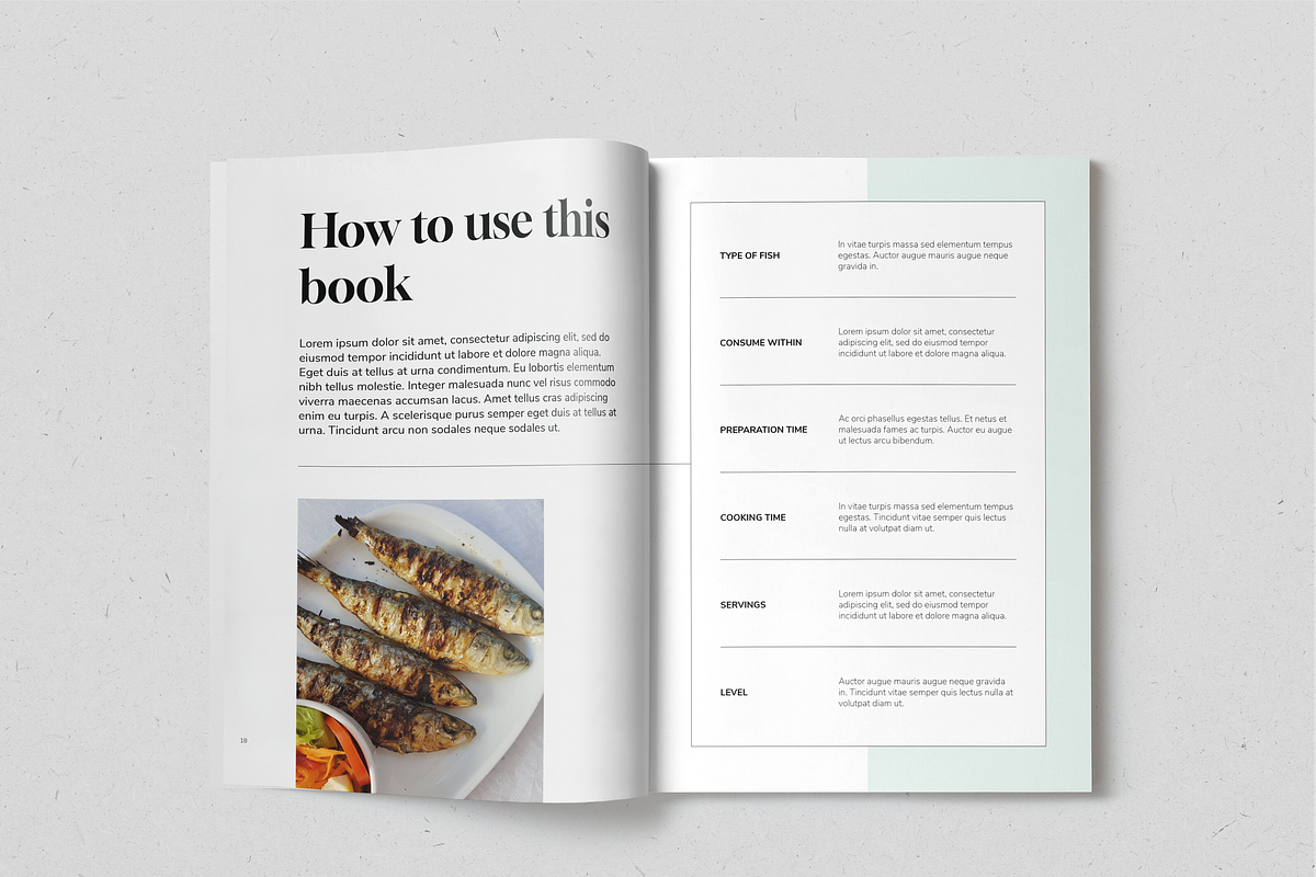 Fish&Seafood Recipe Book, a Magazine Template by SonaGeciova (Photo 10 of 17)