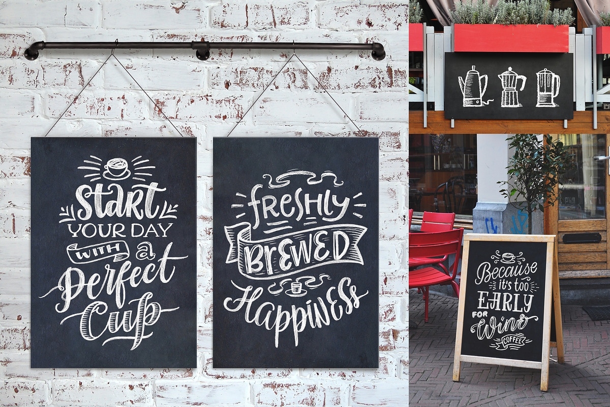 Coffee Chalk Letterings, an Illustration by Nina's Illustration Shop (Photo 3 of 6)