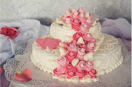 wedding cake with flowers, a Food & Drink Photo by Jan Jack Russo Media